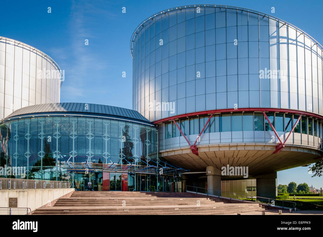 Tribunal Europeo de Derechos Humanos, Estrasburgo, Francia, construcción, Europa Foto de stock