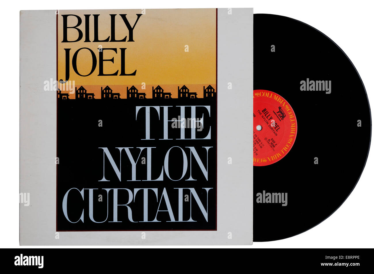 La cortina de nylon álbum de Billy Joel Foto de stock