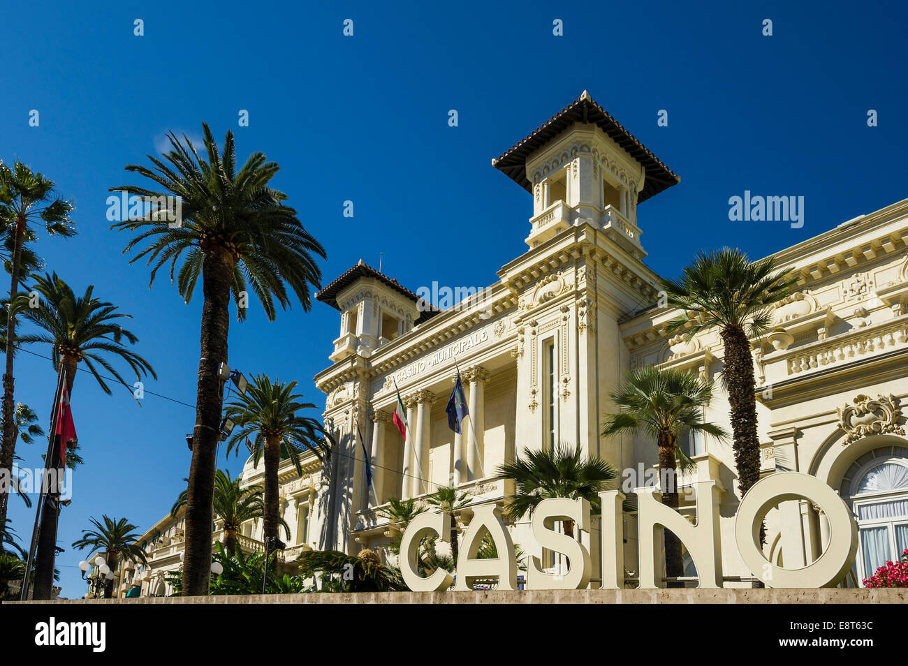 Casino de Sanremo, la provincia de Imperia, Riviera dei Fiori, Liguria, Italia Foto de stock