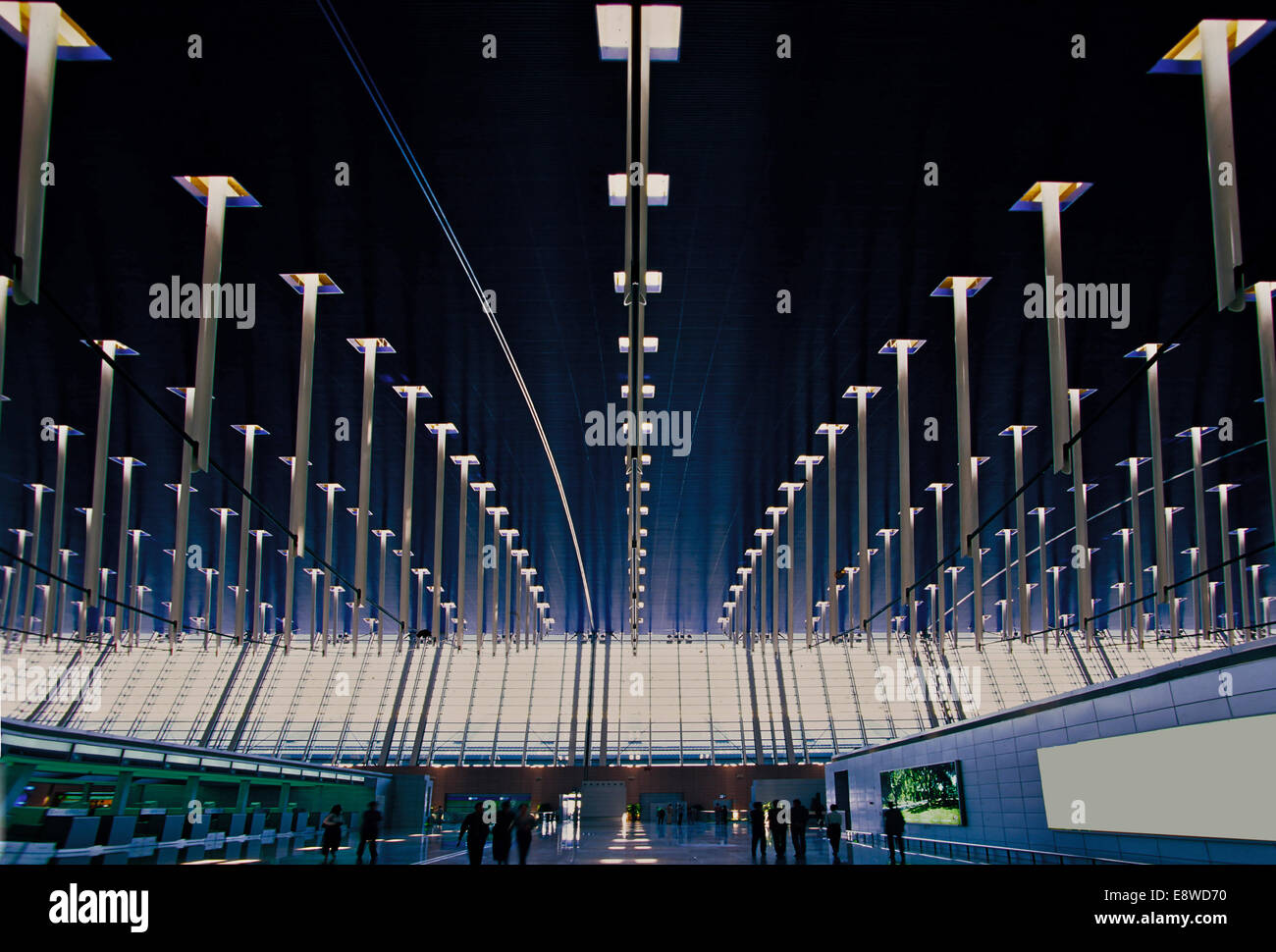 El aeropuerto internacional de Pudong de Shanghai Foto de stock