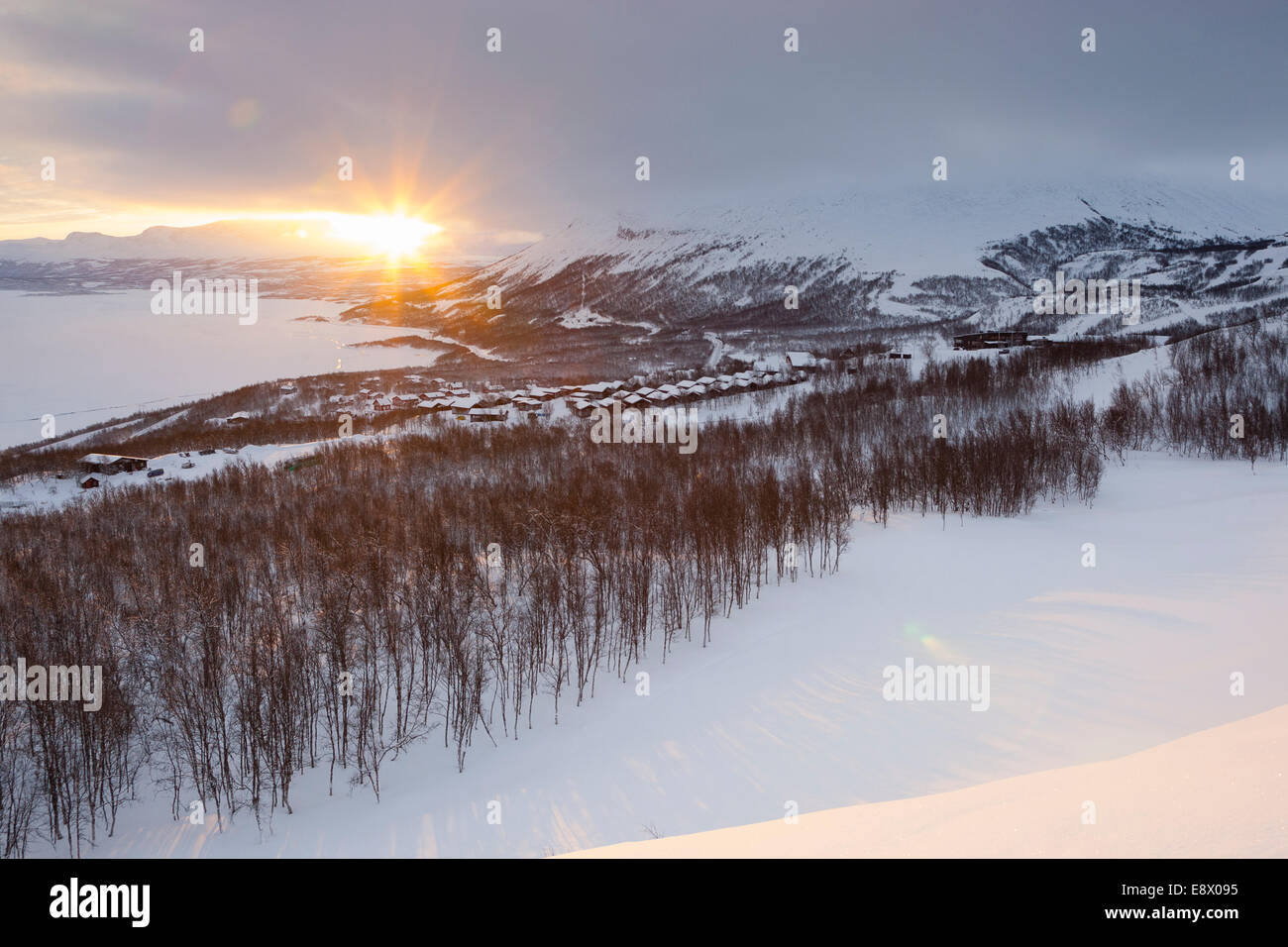 ABISKO, Suecia Amanecer en el parque nacional Abisko. Foto de stock