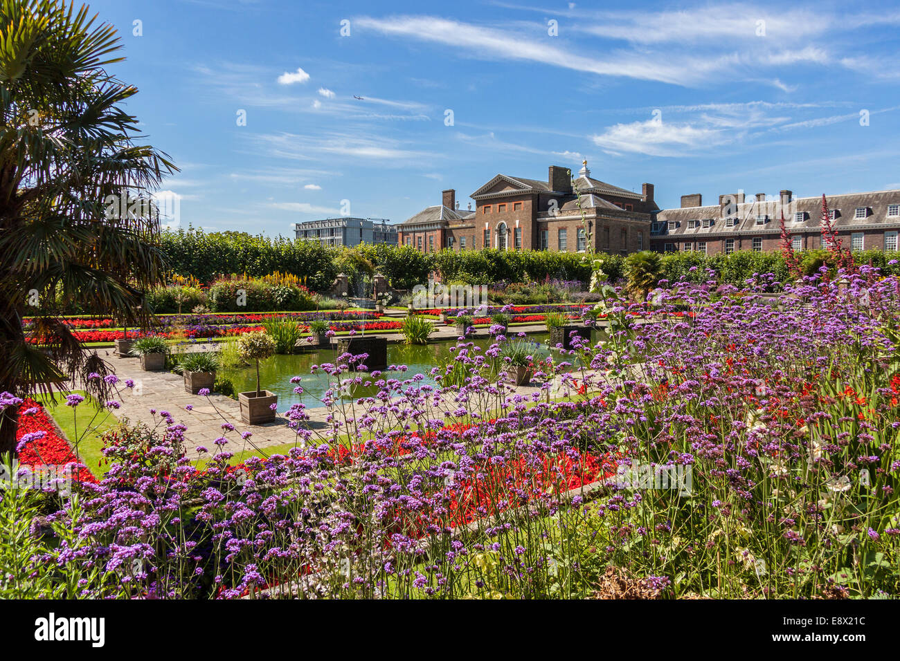 El Sunken Garden, el Palacio de Kensington, Londres Foto de stock