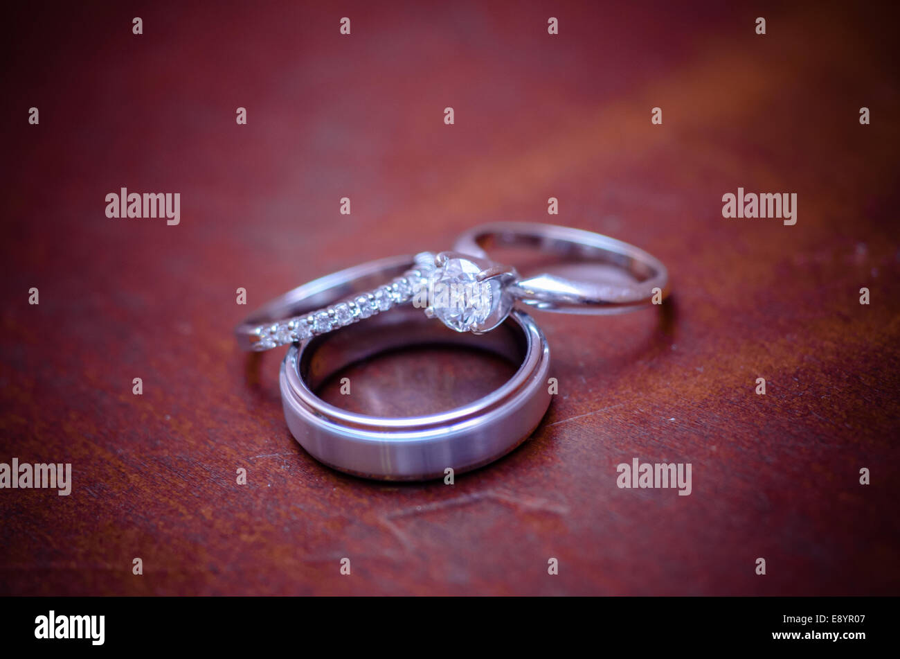 Detalles del anillo de boda Foto de stock