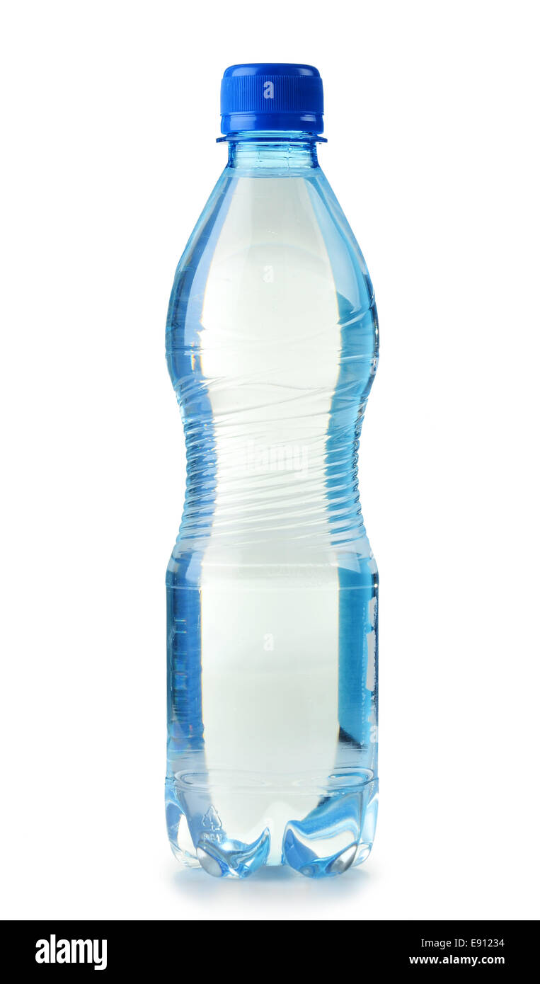 El plástico policarbonato botella de agua mineral. Foto de stock