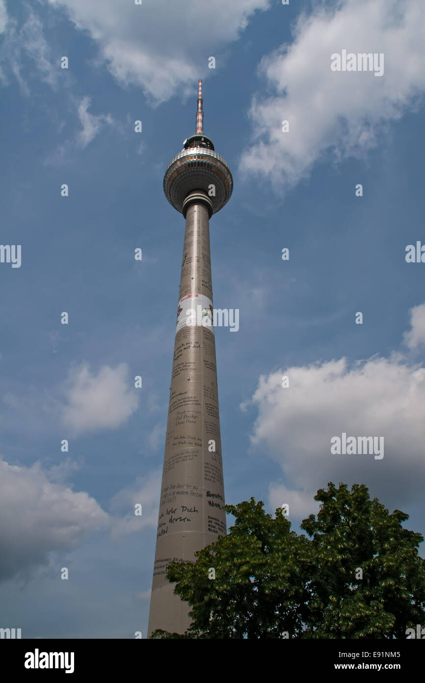 Torre de Televisión Alex en Berlín. Foto de stock