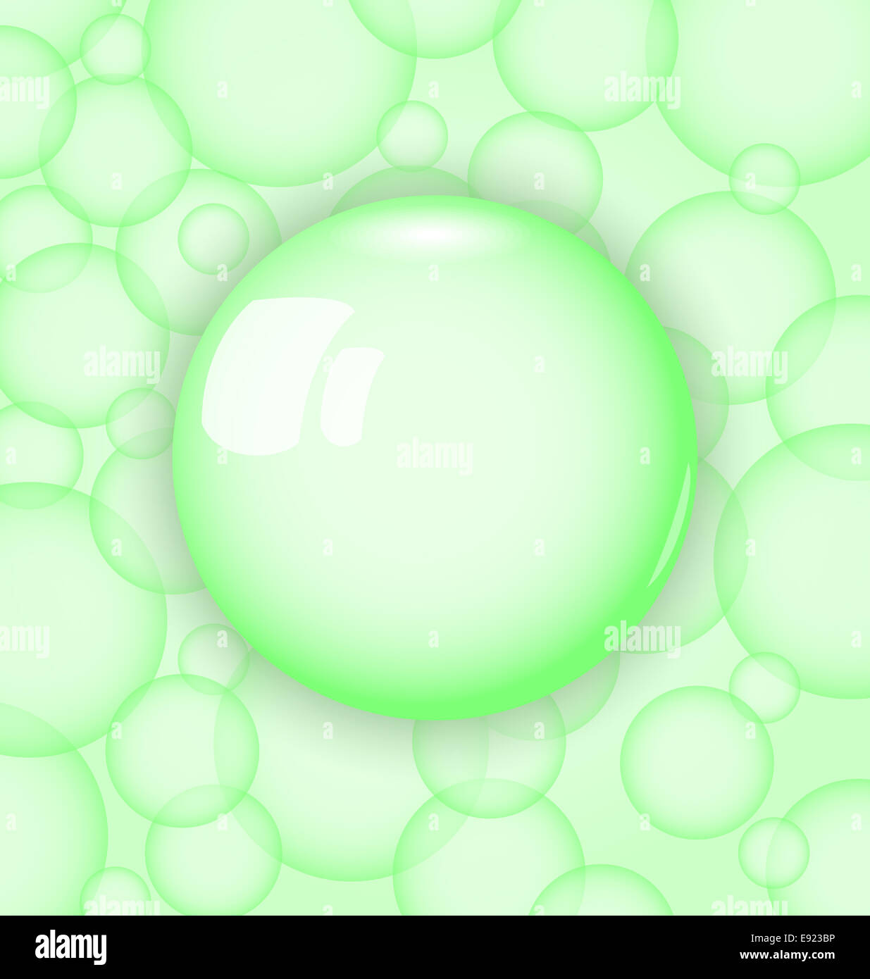 Transparencia la pelota con la burbuja de jabón Foto de stock