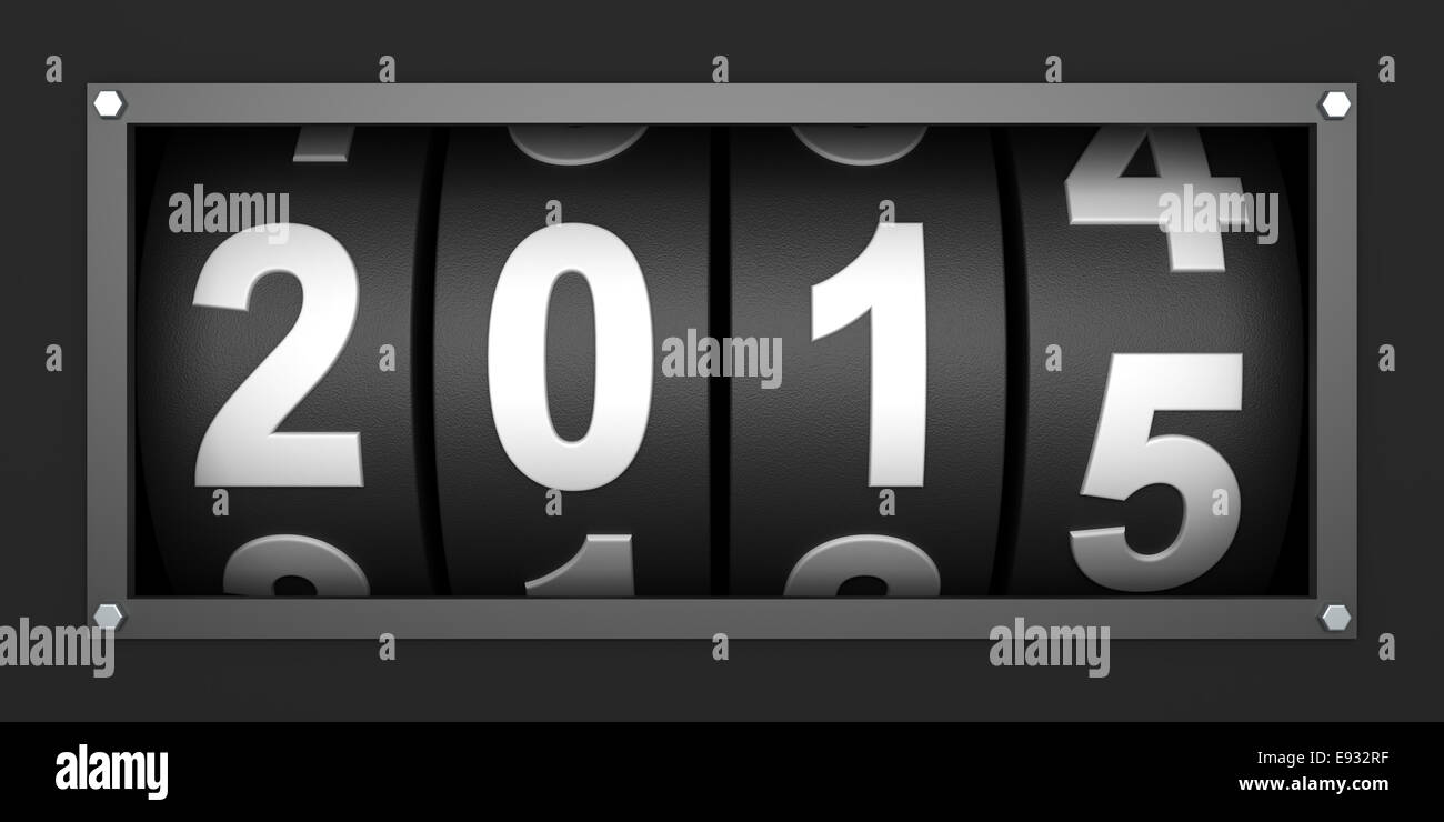 Temporizador de cuenta regresiva de Año Nuevo 2015 Foto de stock