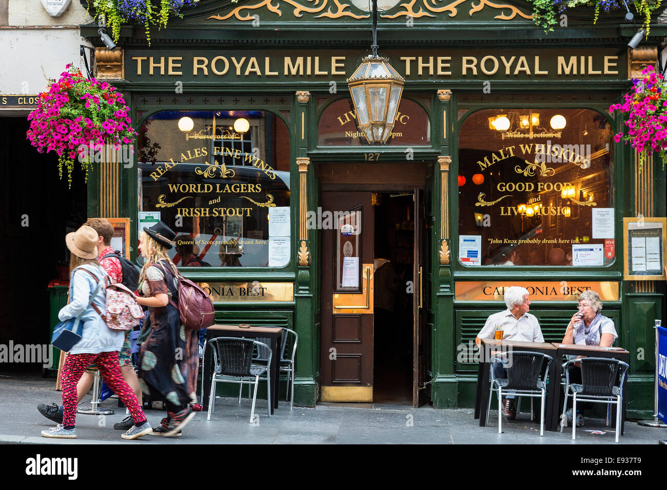 En Escocia, la vida de la ciudad en Edingburgh Foto de stock