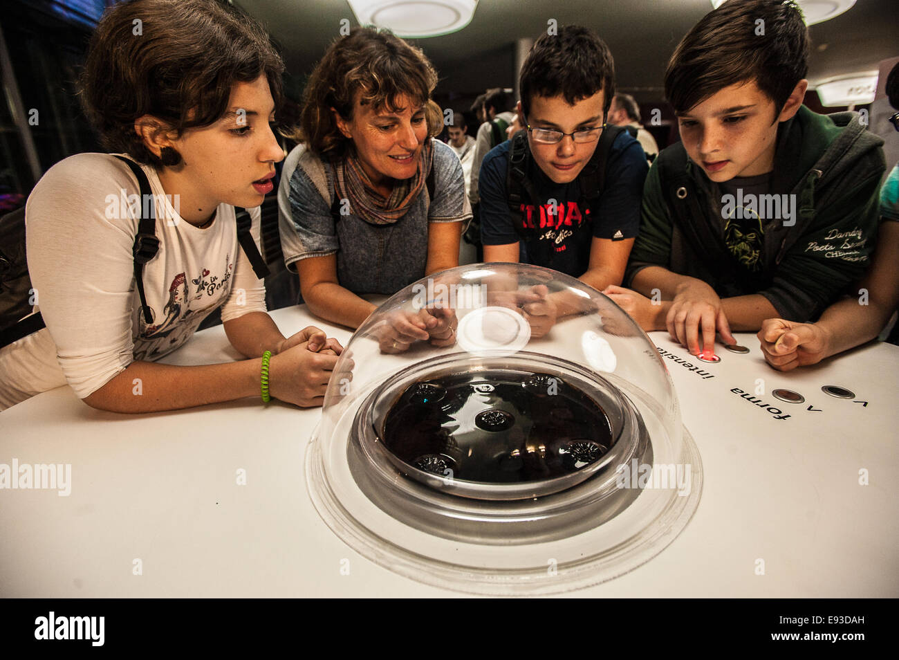 Italia Turín Piamonte Pino Torinese Inauguración de la nueva zona de museos del Museo de Turín planetario astronomía y espacio INFINI.Al 17 de octubre de 2014 Foto de stock