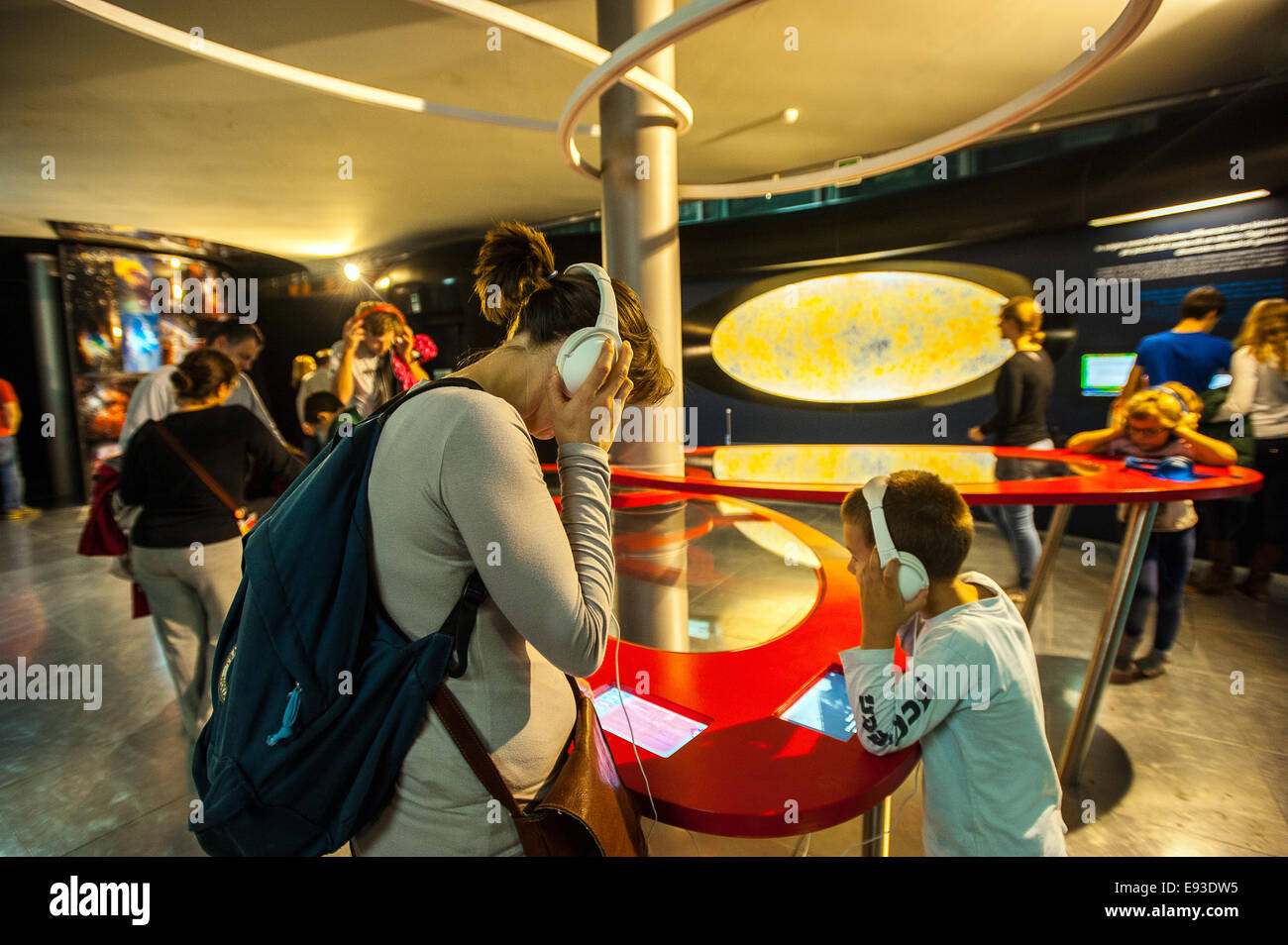 Italia Turín Piamonte Pino Torinese Inauguración de la nueva zona de museos del Museo de Turín planetario astronomía y espacio INFINI.Al 17 de octubre de 2014 Foto de stock
