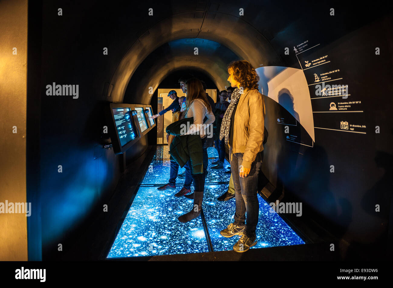 Italia Turín Piamonte Pino Torinese Inauguración de la nueva zona de museos del Museo de Turín planetario astronomía y espacio INFINI.Al 17 de octubre de 2014 - Piso de estrellas Foto de stock
