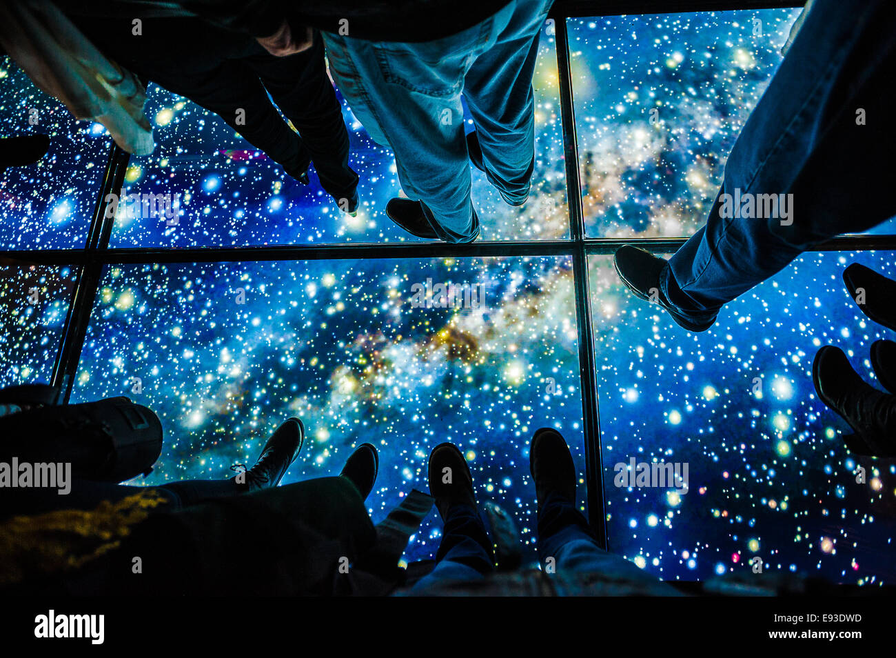Italia Turín Piamonte Pino Torinese Inauguración de la nueva zona de museos del Museo de Turín planetario astronomía y espacio INFINI.Al 17 de octubre de 2014 - Piso de estrellas Foto de stock