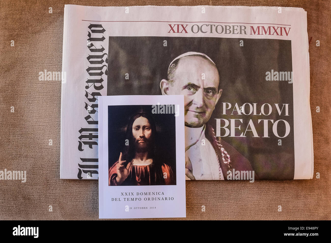 Ciudad del Vaticano. 19 Oct, 2014. Beatificación del Papa Pablo VI el 19 de septiembre de 2014 Crédito: Realmente fácil Star/Alamy Live News Foto de stock