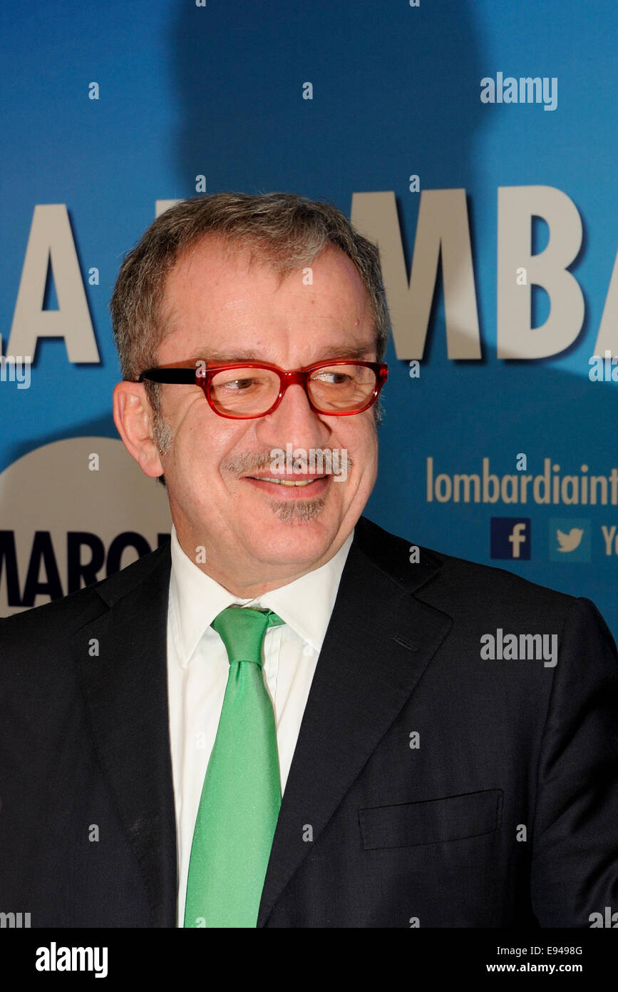 Roberto Maroni Presidente de Lombardía Foto de stock