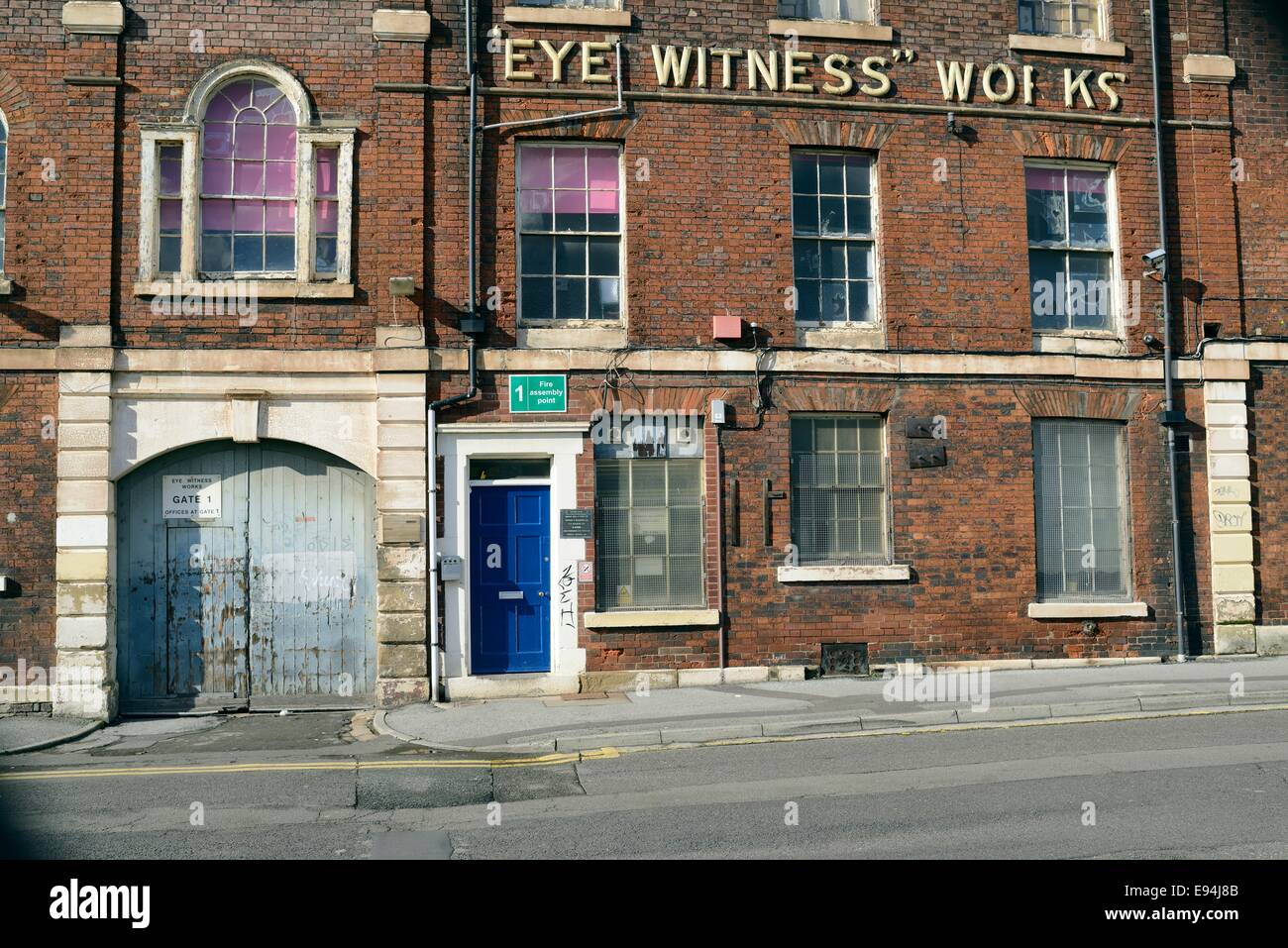 "Testigo ocular funciona', una antigua herramienta makers trabaja en Sheffield Foto de stock