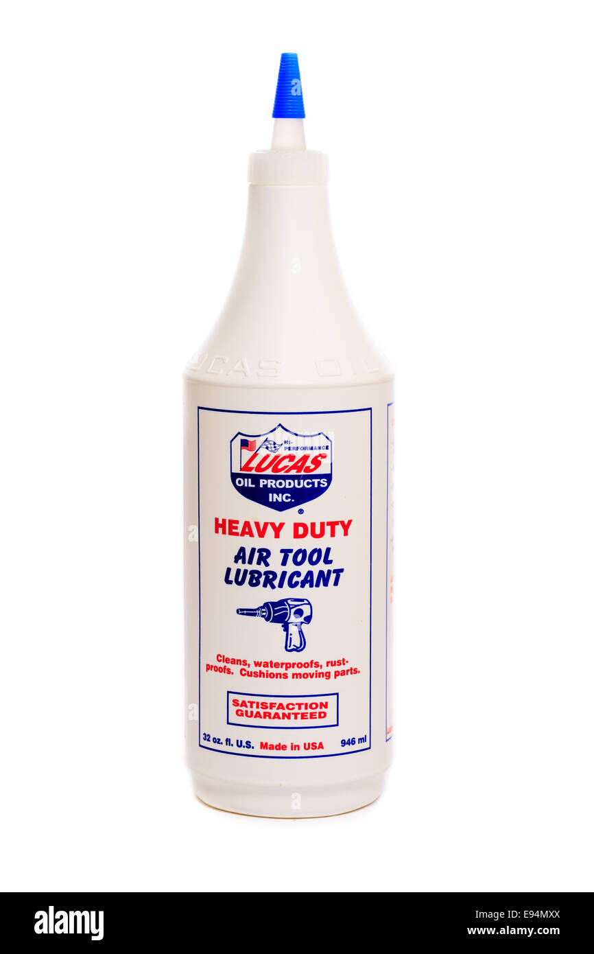 Lucas Oil Products Heavy Duty Lubricante de herramienta neumática Foto de stock