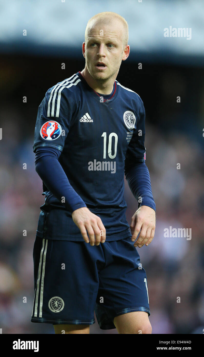 Glasgow, Reino Unido. 11 Oct, 2014. Steven Naismith de Escocia - Euro 2016 Clasificación: Escocia vs Georgia - Ibrox Stadium - Glasgow - Escocia - 11 de octubre de 2014 - © Simon Bellis/Sportimage/CSM/Alamy Live News Foto de stock