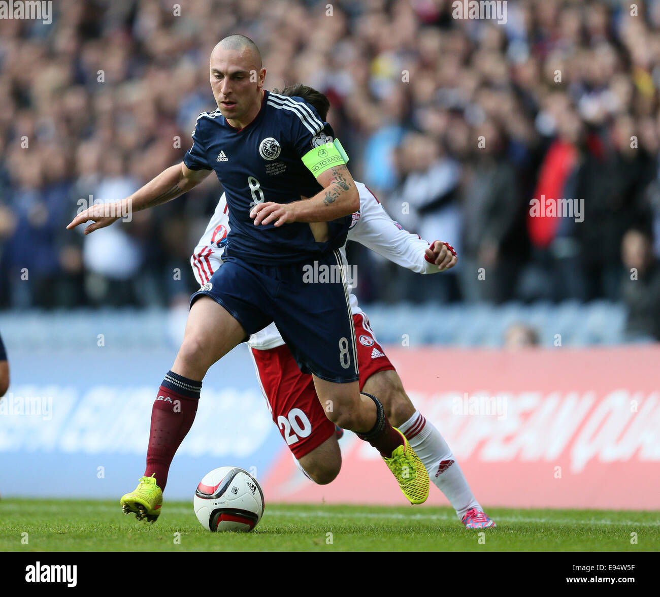 Glasgow, Reino Unido. 11 Oct, 2014. Scott Brown de Escocia - Euro 2016 Clasificación: Escocia vs Georgia - Ibrox Stadium - Glasgow - Escocia - 11 de octubre de 2014 - © Simon Bellis/Sportimage/CSM/Alamy Live News Foto de stock