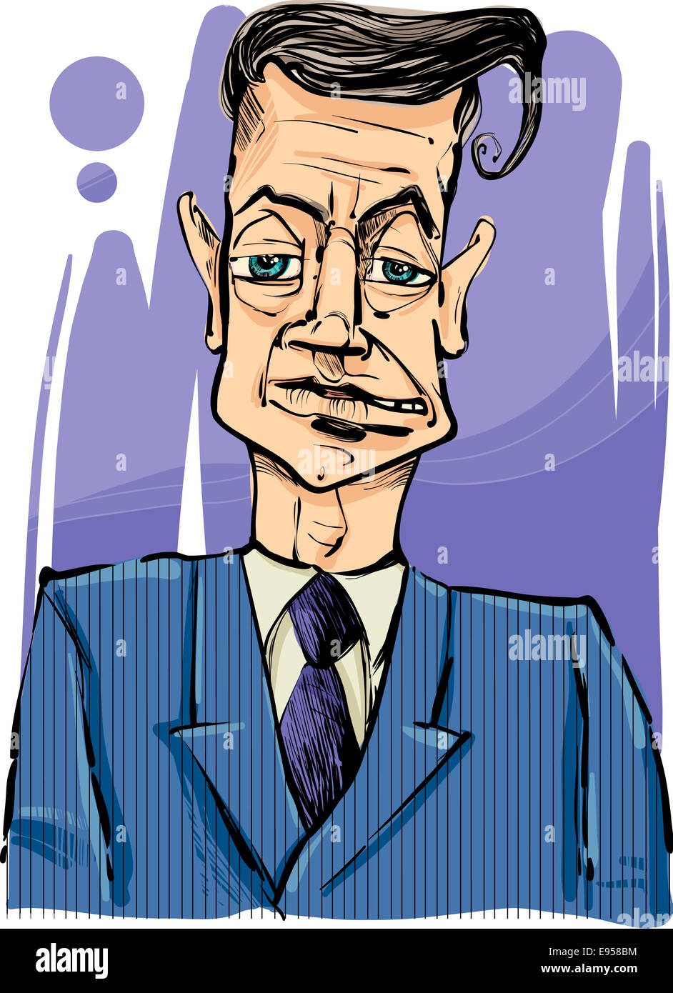 Ilustración de dibujo del hombre yo traje caricatura Sketch Fotografía de  stock - Alamy