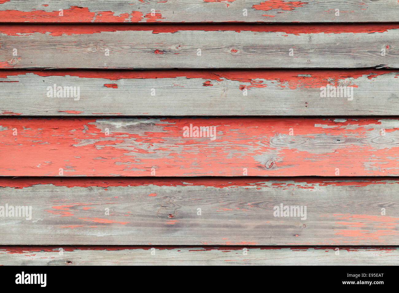 Viejas paredes de madera con pintura roja, vintage textura fotográfica de fondo Foto de stock
