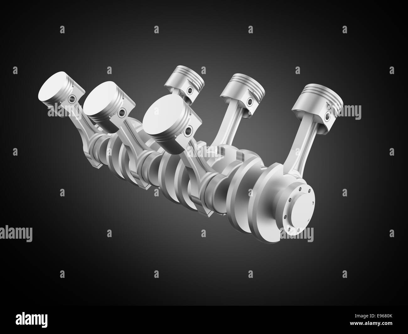 Motor V8 3D ilustración de fondo Foto de stock