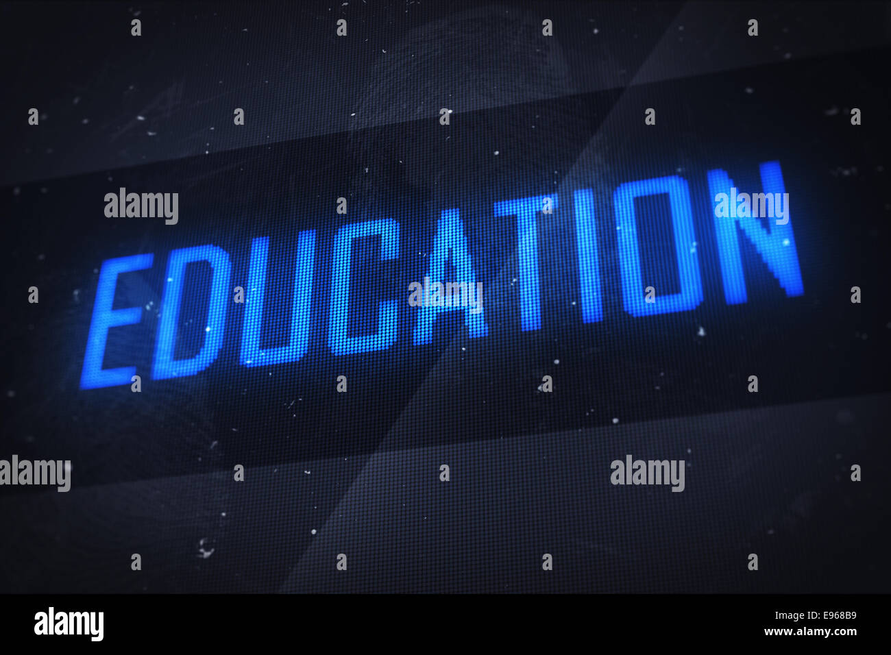 Concepto de educación. Negocios, tecnología, internet y el concepto de redes - Educación texto en pantallas virtuales Foto de stock