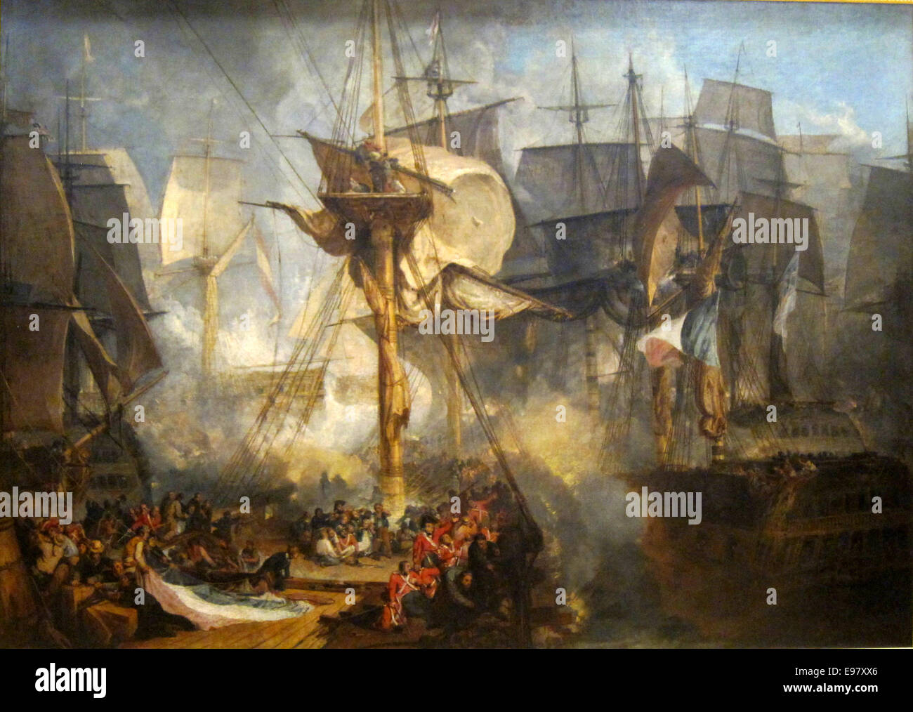 La batalla de Trafalgar por Joseph Mallord William Turner Foto de stock