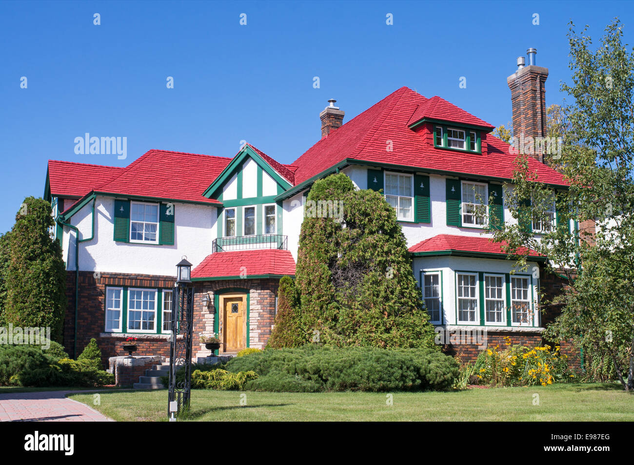 Gran casa unifamiliar de Thunder Bay, Ontario, Canadá Foto de stock
