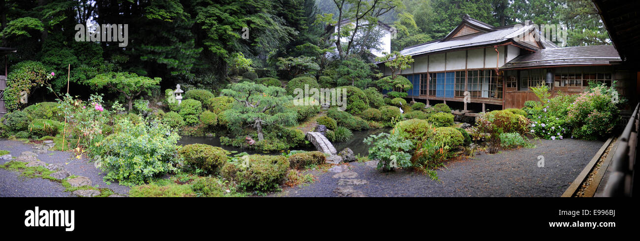 Jardín del monasterio, Monte Koya, Japón. Foto de stock