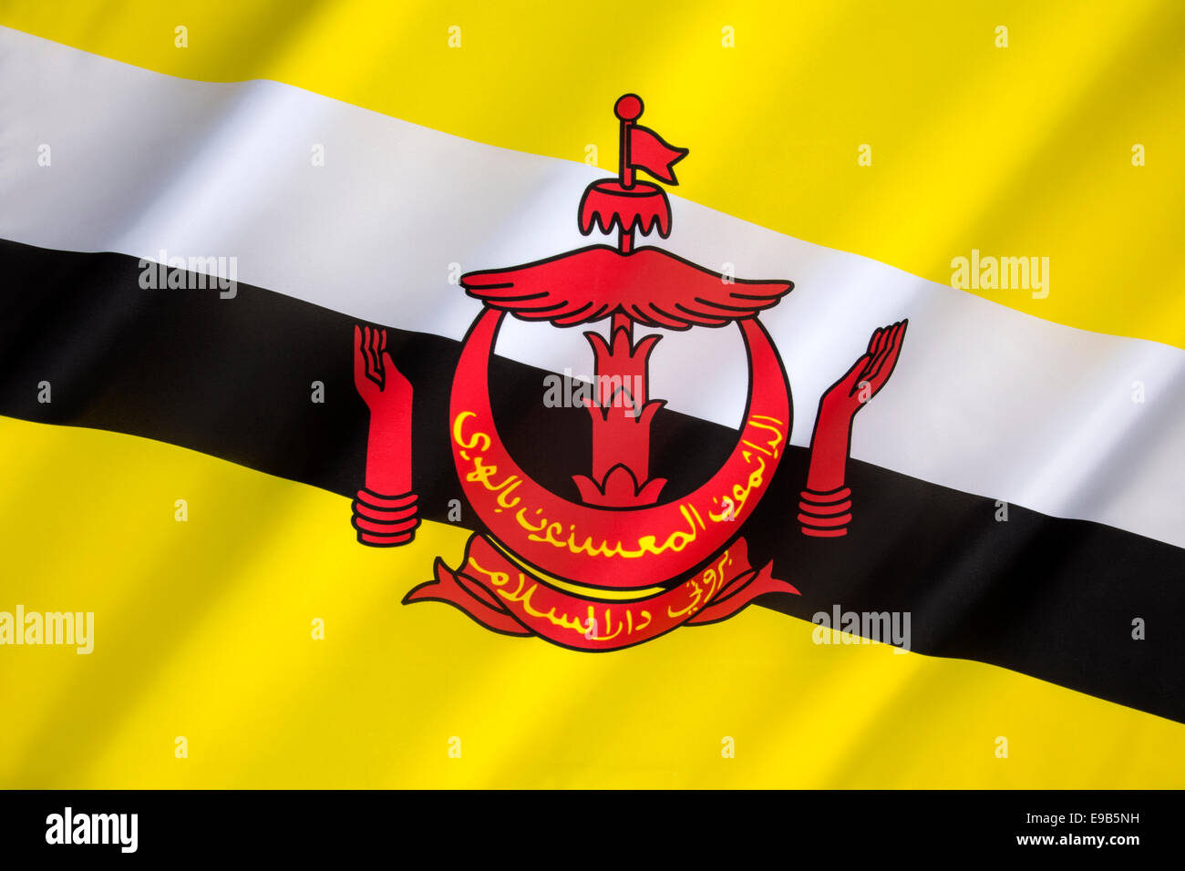 Bandera de Brunéi Foto de stock