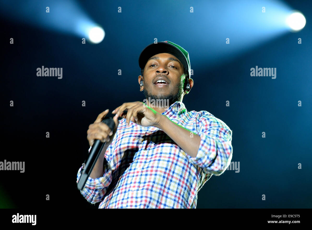 BARCELONA - 30 de mayo: Kendrick Lamar (American hip hop artista de grabación) realiza en el Heineken Festival Primavera Sound 2014 (PS14) Foto de stock