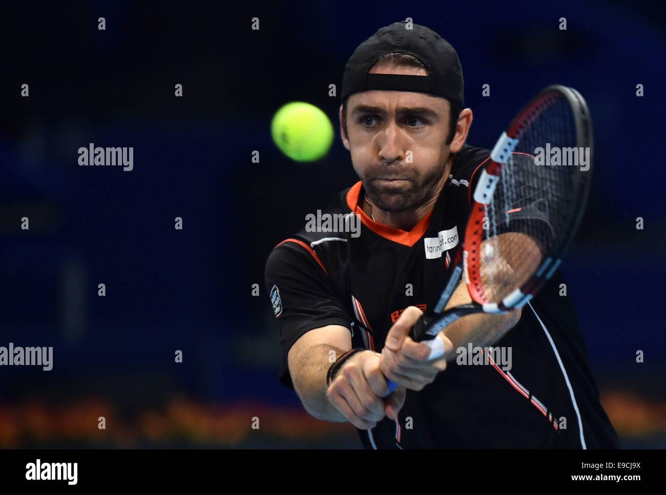 Basilea, Suiza. 25 Oct, 2014. Swiss indoor campeonatos de tenis de la ATP. Benjamin Becker (GER) Crédito: Además de los deportes de acción Images/Alamy Live News Foto de stock