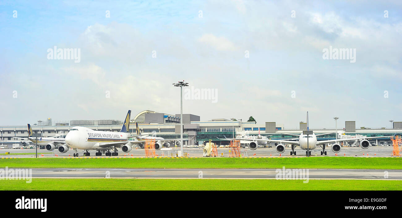 El Aeropuerto Internacional de Changi ver Foto de stock