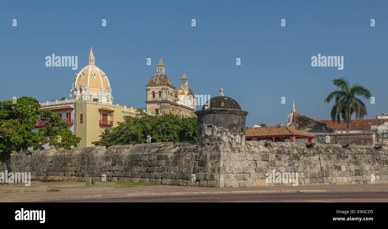 Ciudad amurallada de Cartagena de Indias, Colombia Foto de stock