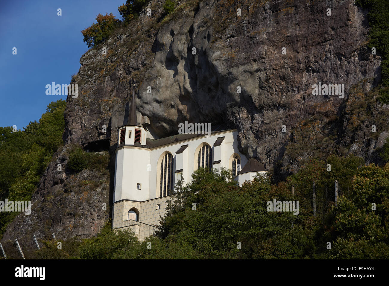 Iglesia de roca, Idar-Oberstein, Renania-Palatinado, Alemania Foto de stock