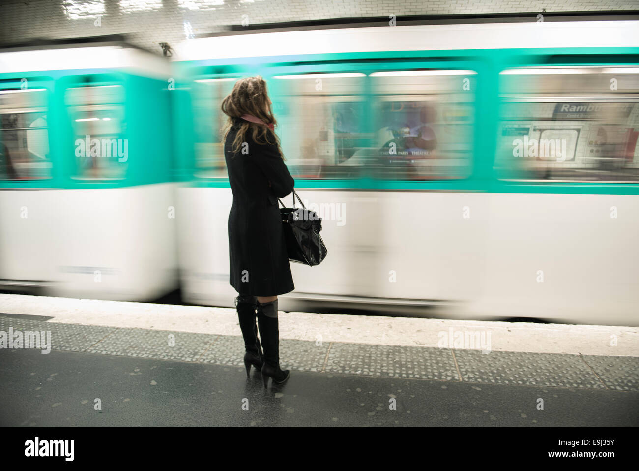 Imágenes del metro de París metro sistema de transporte Foto de stock