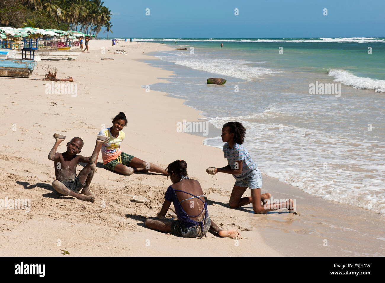 Dominikanische republik, osten, Juan Dolio, Guayacanes-strand Foto de stock