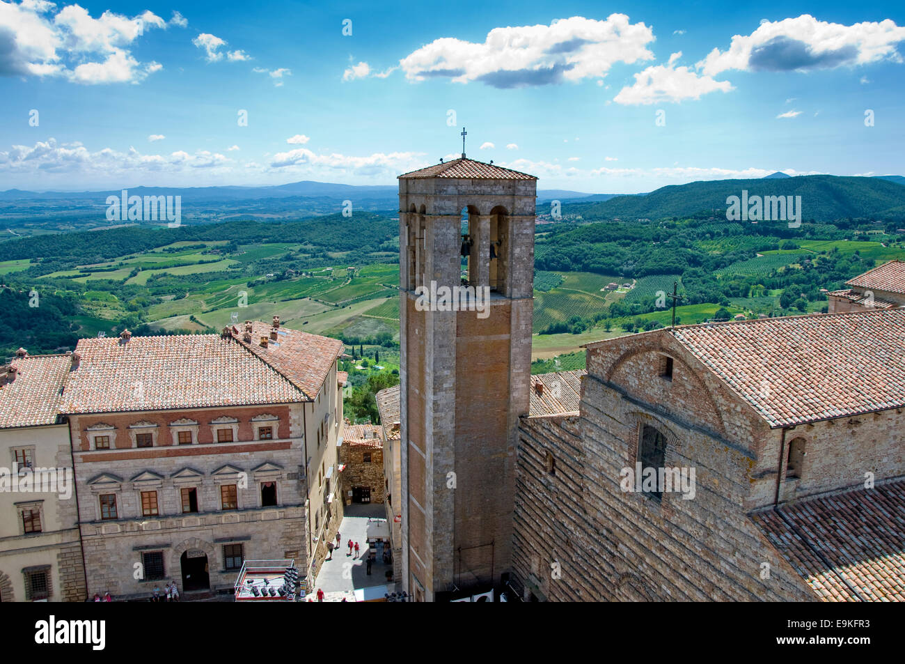 La Cattedrale di Santa Maria Assunta, Montepulciano, Siena, Toscana, Italia Foto de stock