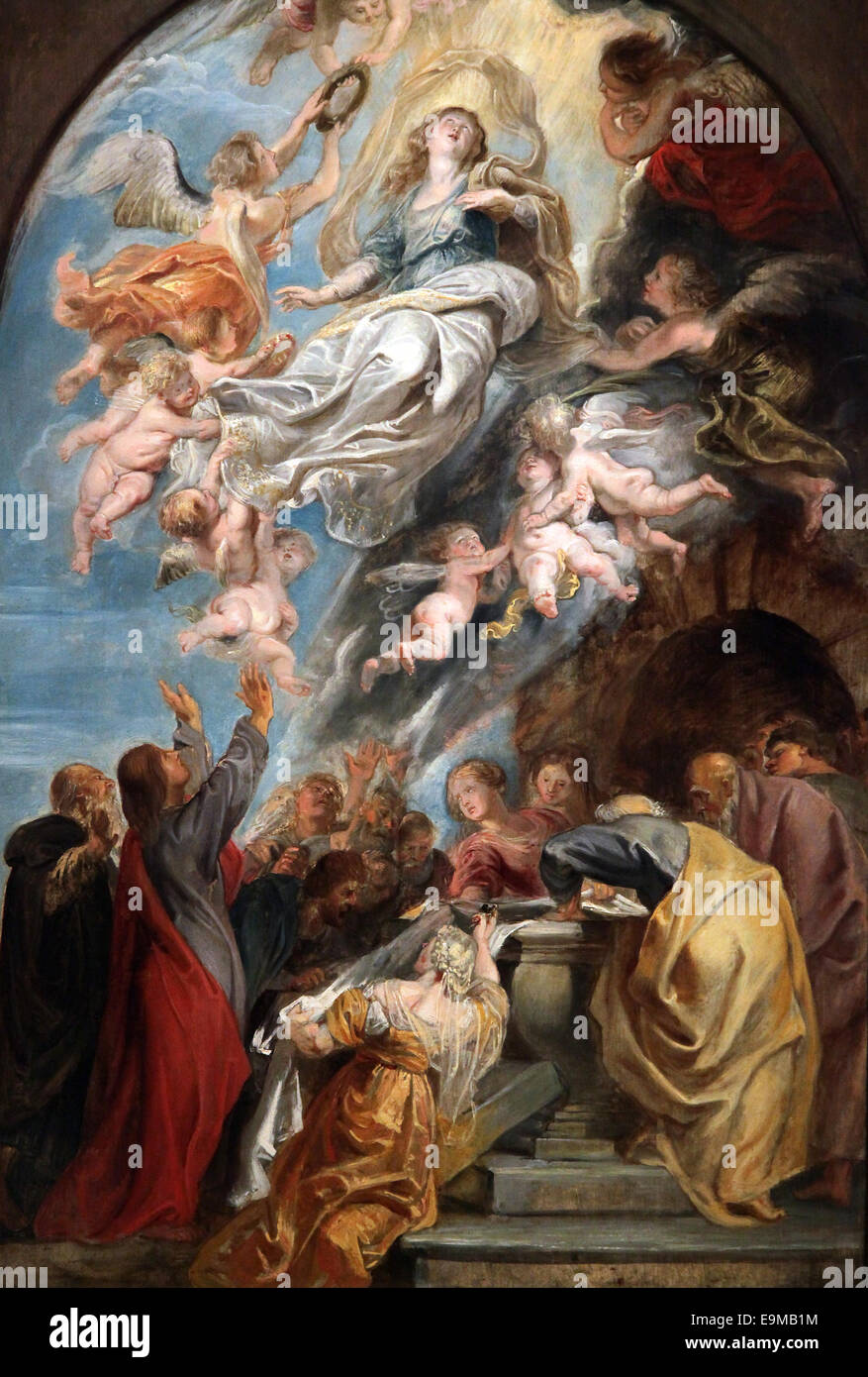 Peter Paul Rubens.1577-1640.Modello para la asunción de la Virgen.c.1622-1625. Foto de stock