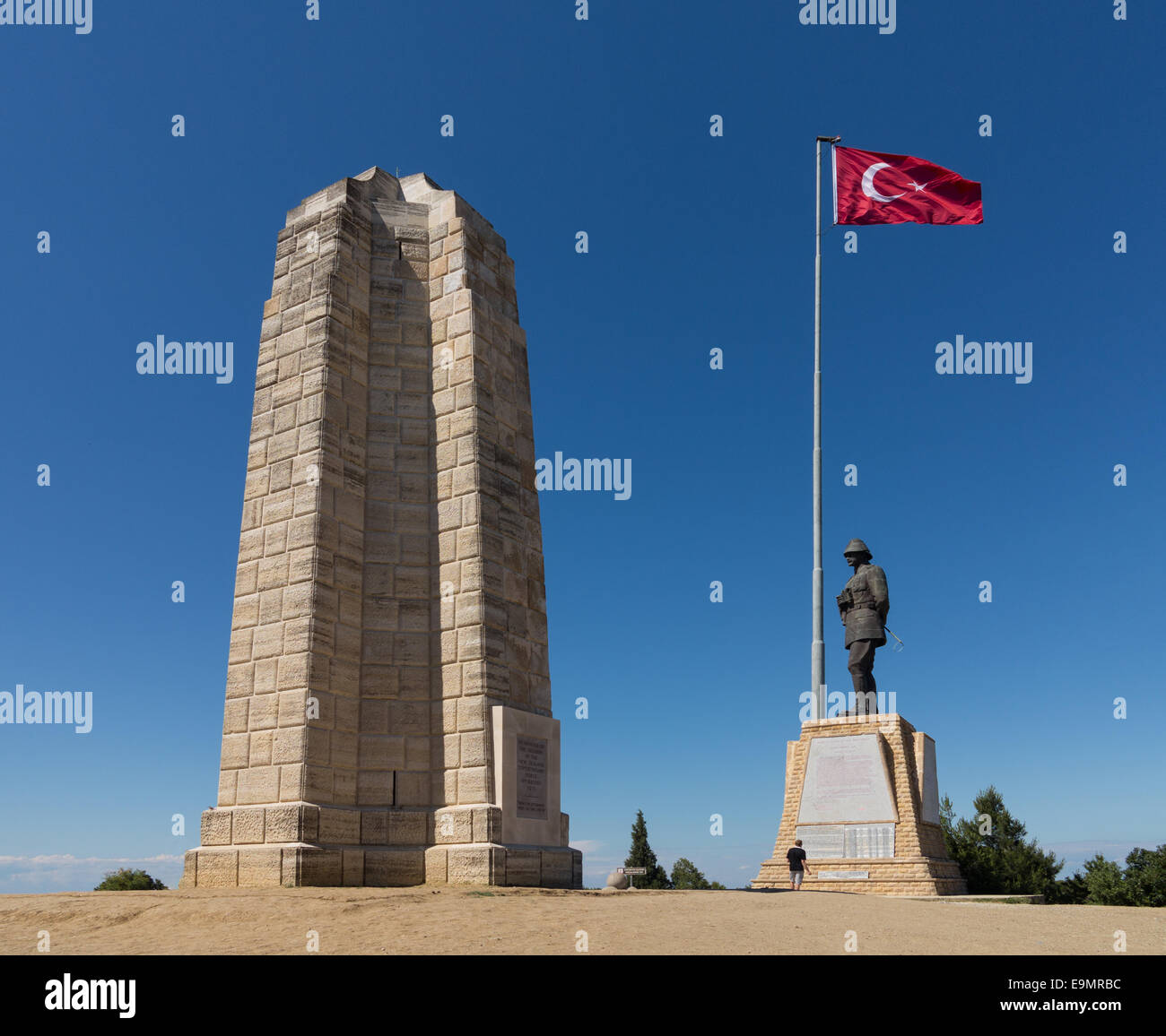 Monumento de piedra en Anzac Cove Gallipoli Foto de stock