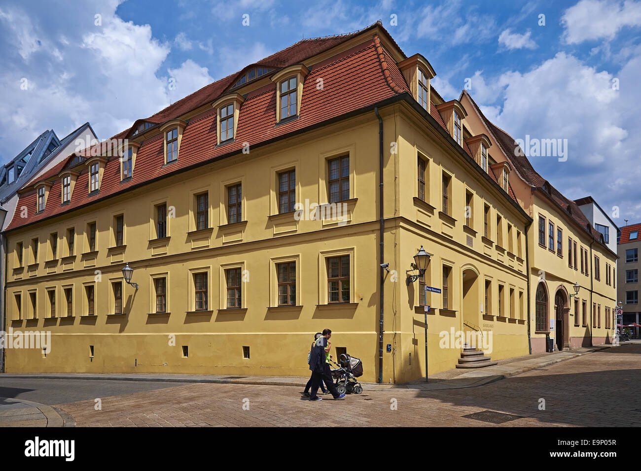 Haendel House en Halle, Alemania Foto de stock