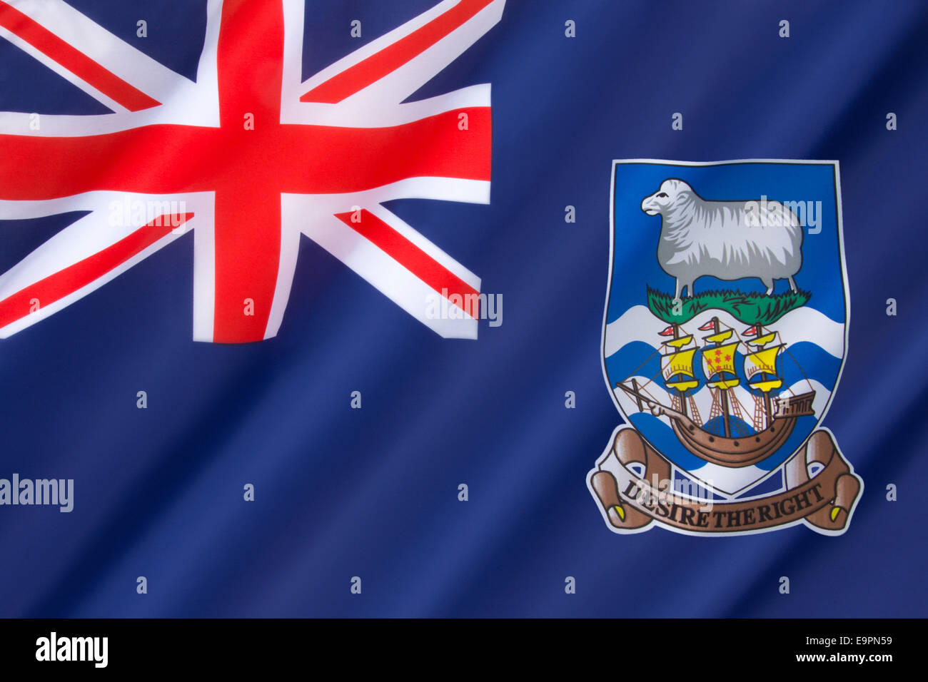Bandera de las Islas Malvinas Foto de stock