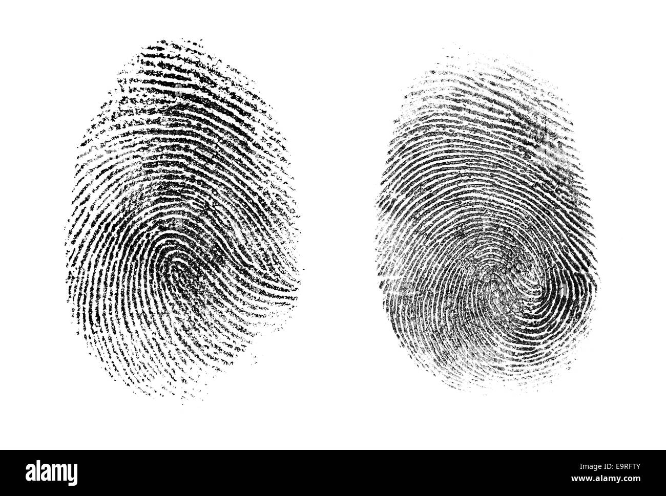 Fingerprint o huella digital set aislado Foto de stock