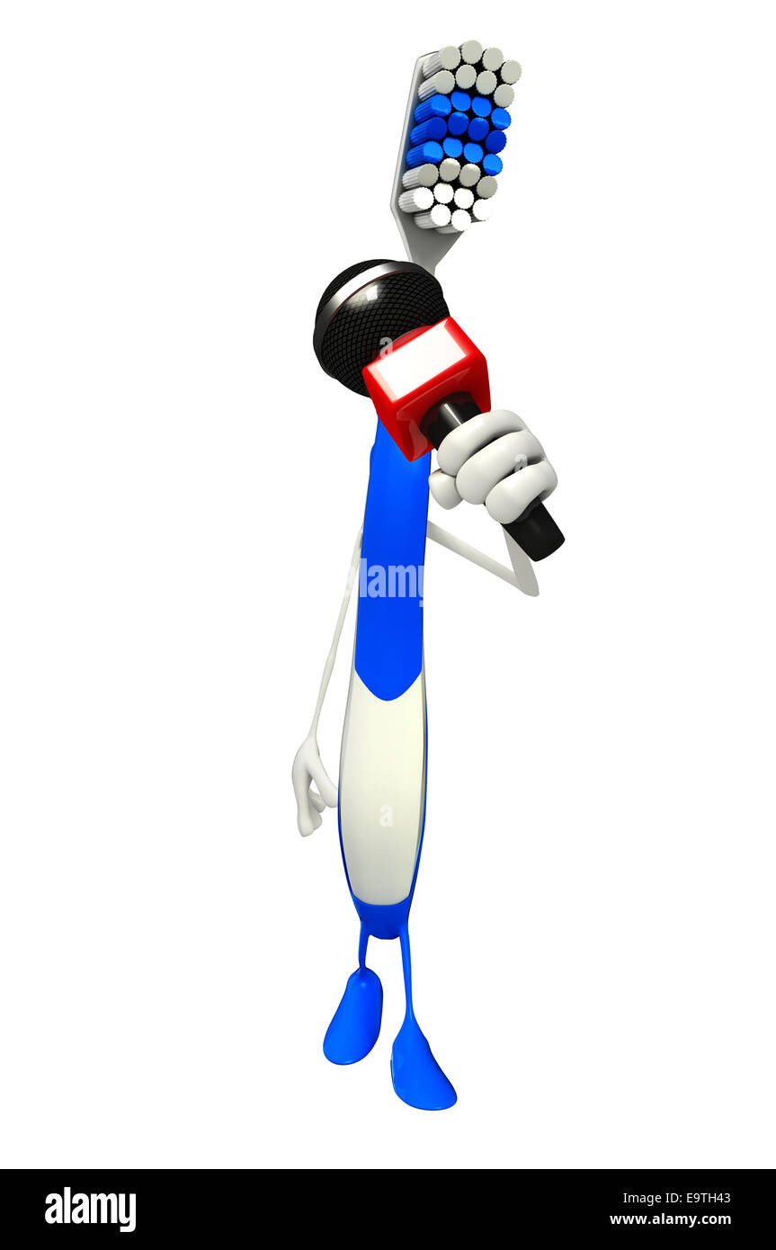 Personaje de dibujos animados de cepillos de dientes con Mike Fotografía de  stock - Alamy