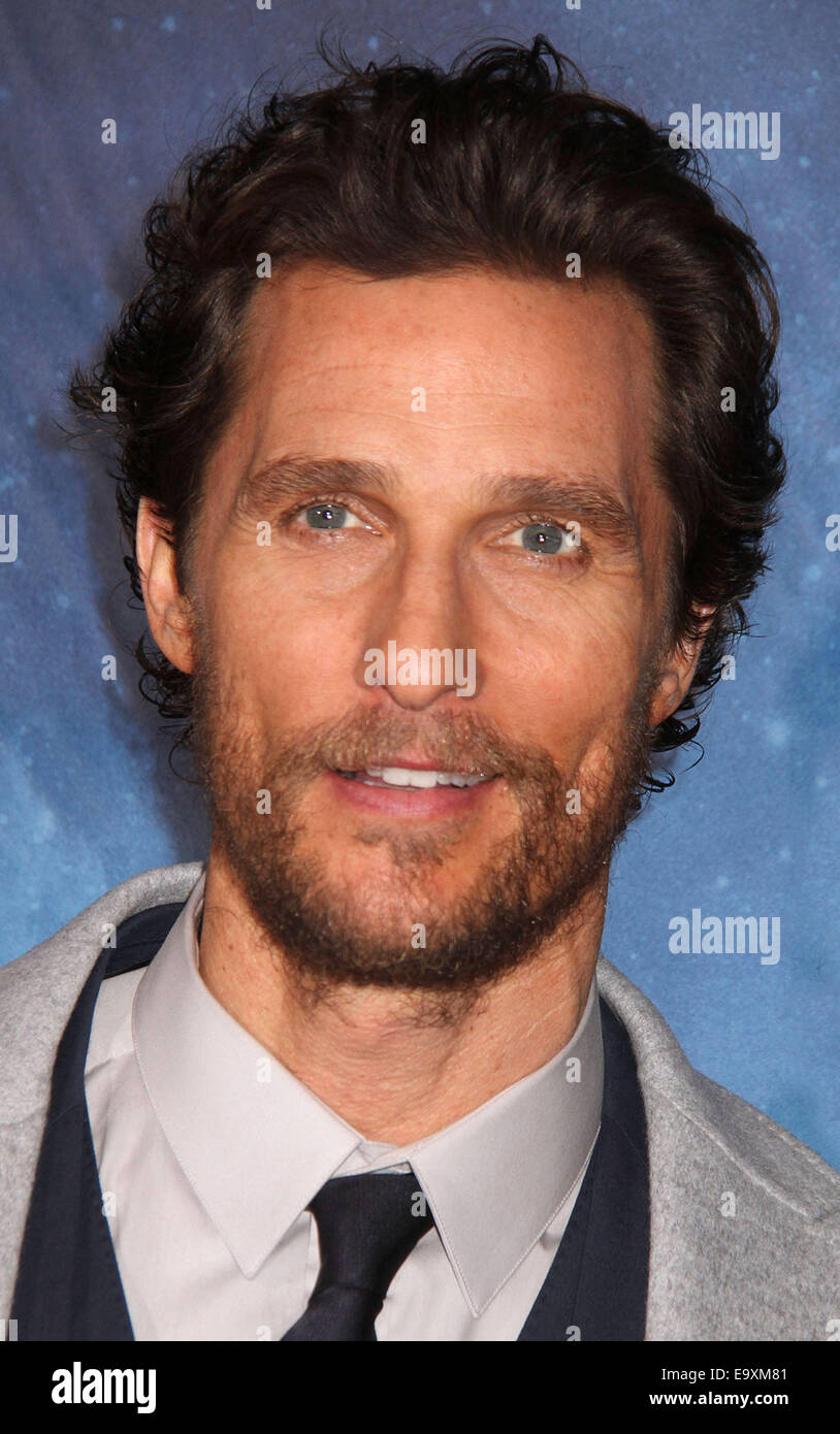 Nueva York, Nueva York, Estados Unidos. 3 de noviembre de 2014. El actor Matthew MCCONAUGHEY asiste a la premiere de Nueva York de 'Interstellar" celebrado en AMC Lincoln Square. Crédito: Nancy Kaszerman/ZUMAPRESS.com/Alamy Live News Foto de stock