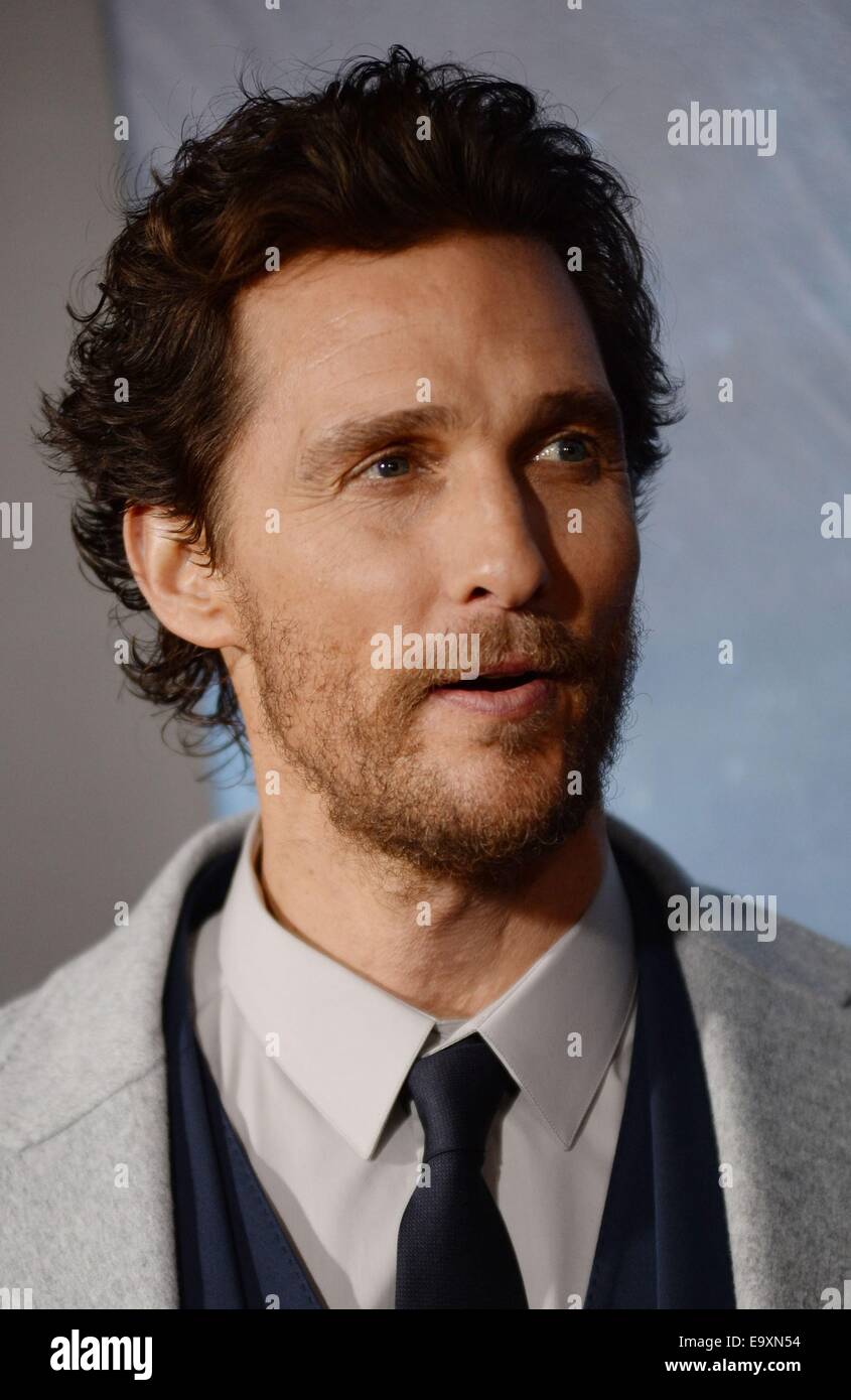 Nueva York, NY, EUA. 3 de noviembre de 2014. Matthew McConaughey en la terminal de llegadas para Premiere interestelar, AMC Loews IMAX Lincoln Square, en Nueva York, NY, 3 de noviembre de 2014. Crédito: Kristin Callahan/Everett Collection/Alamy Live News Foto de stock