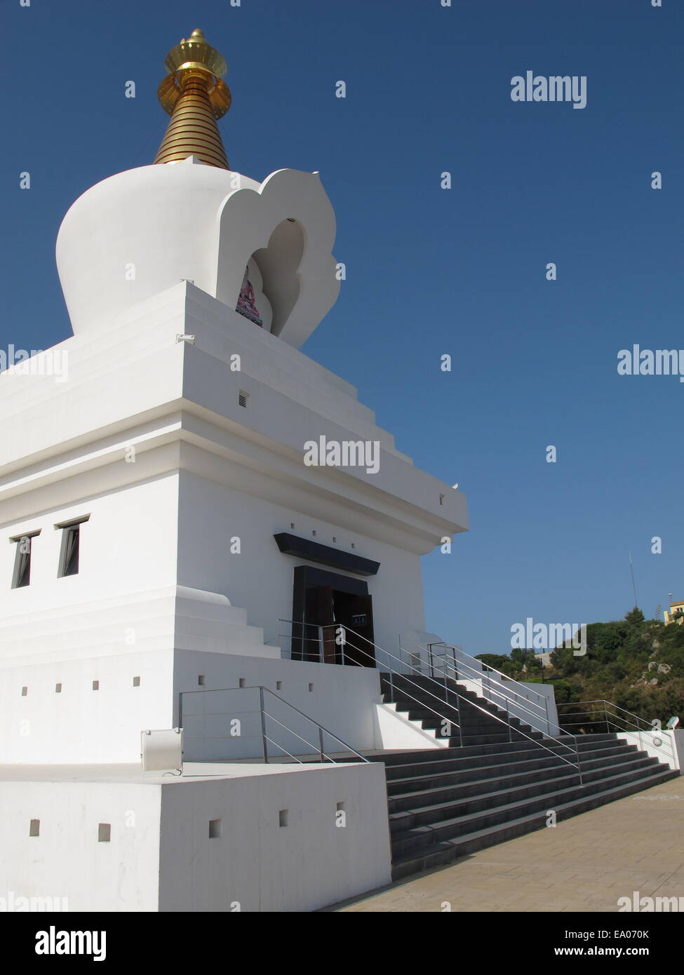 Stupa, el templo budista, Benalmadena, Costa del Sol, Andalucía, España Foto de stock