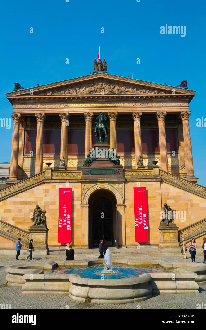 Alte Nationalgalerie, Galería Nacional de Arte, Museumsinsel, la isla de los museos, el barrio de Mitte, en el centro de Berlín, Alemania Foto de stock