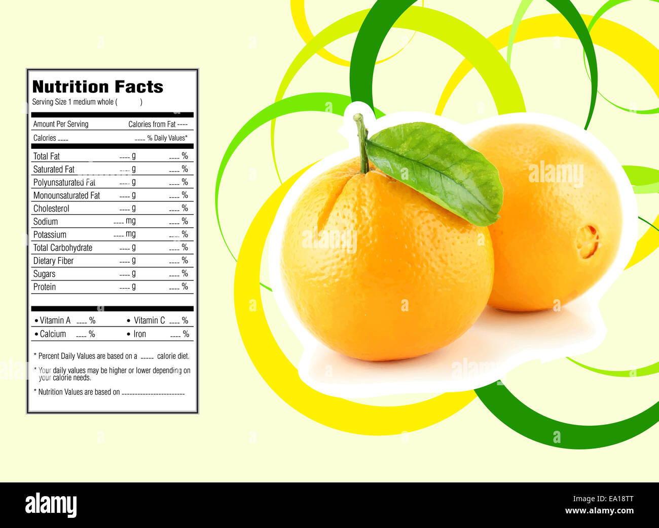 Orange nutrition facts fotografías e imágenes de alta resolución - Alamy