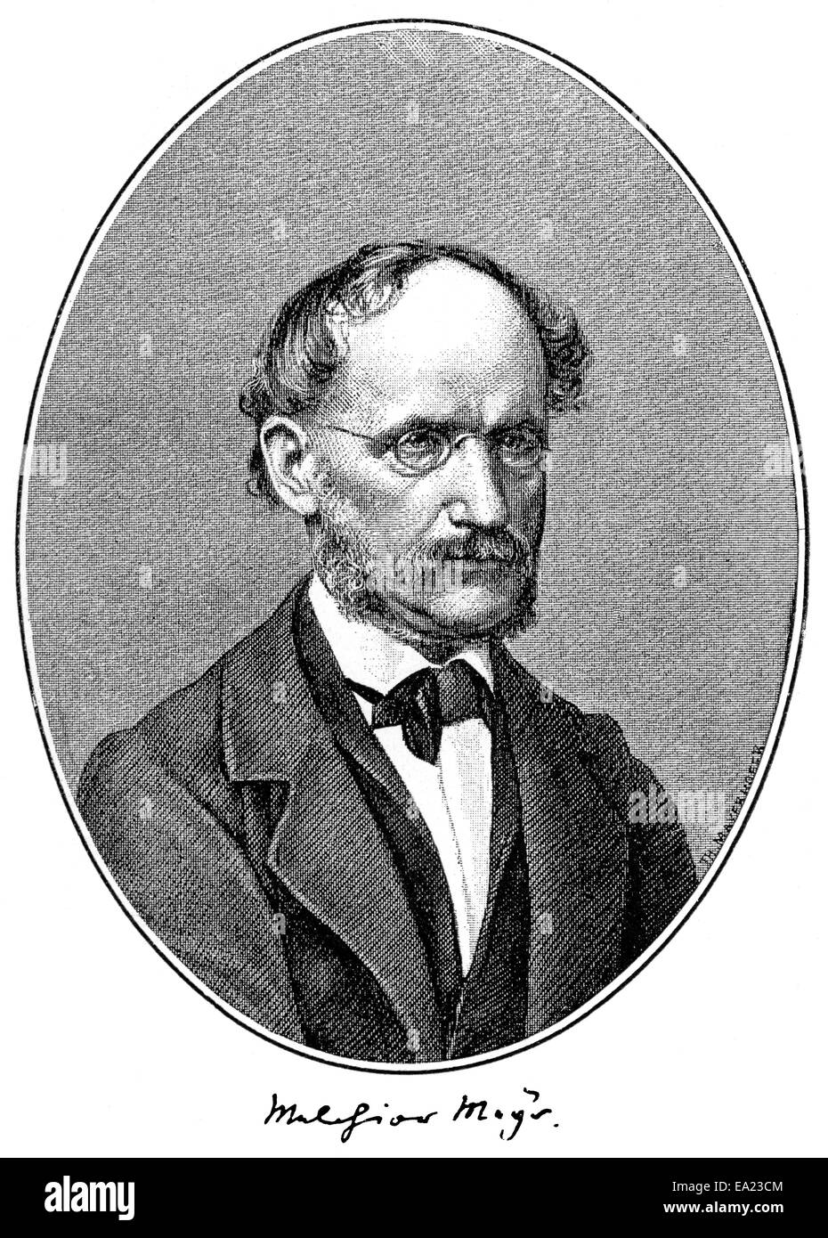 Melchior Mey, 1810 - 1871, poeta y filósofo alemán, Portait von Melchior Mey, 1810 - 1871, ein deutscher Dichter und Philoso Foto de stock